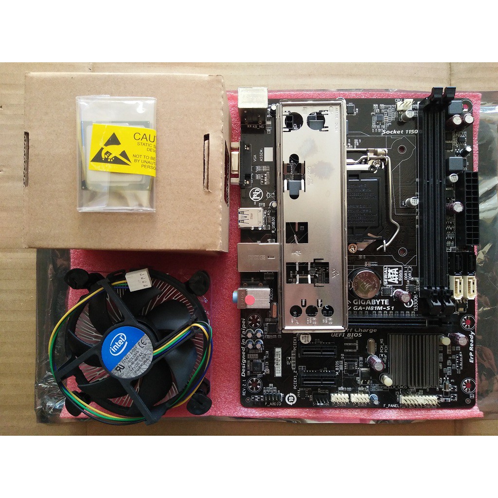 Paket Mobo Motherboard Gigabyte H81 Intel G3240 I3 4150 I5 4570 I7 4770 Tray Baru Garansi 1 Tahun Shopee Indonesia