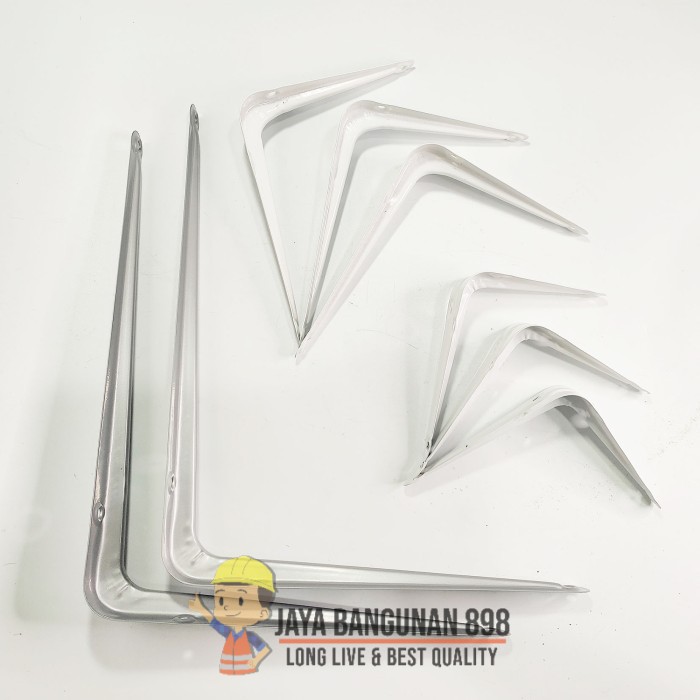 SIKU RAK KECIL  / SIKU RAK BESI L / SHELF BRACKET / SIKU RAK TEBAL / SIKU RAK DINDING / SIKU RAK PENYANGGA AMBALAN 1 PASANG