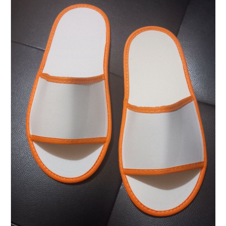 slippers # sandal lantai #sandal hotel bahan sepon 4ml /list oren