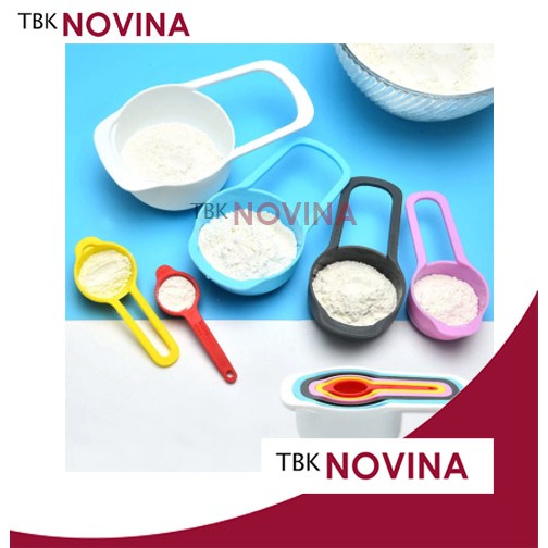 SENDOK TAKAR Set 6 in1 Warna - Measuring Spoon Cup Sendok Ukur Bumbu Tepung Air Gula Kopi