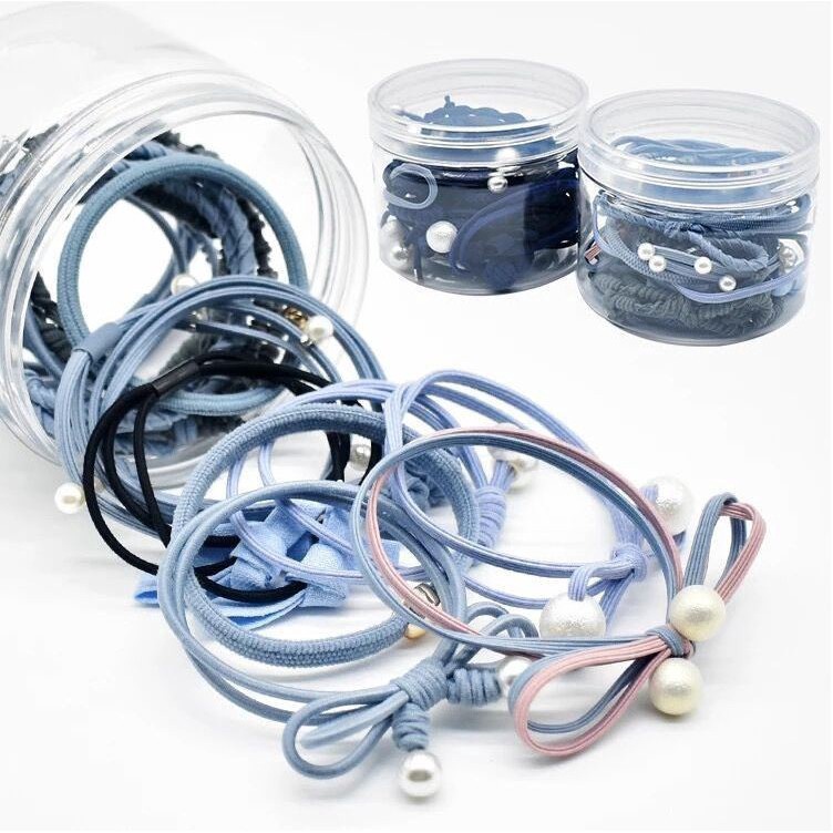 HC Ikat Rambut 12 Pcs KODE 228 Ikat Rambut Set Wanita Termasuk Tabung Kunciran Rambut Set-7