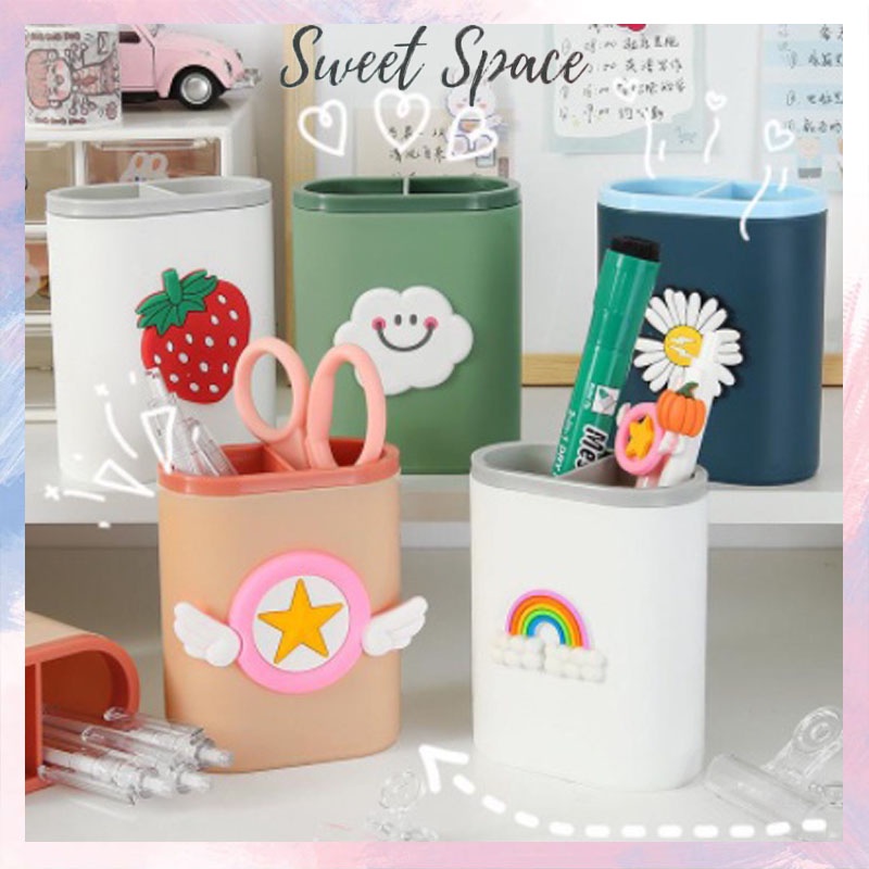 KOTAK PENYIMPANAN ALAT TULIS ORGANIZER MOTIF KARAKTER KARTUN LUCU [SWEETSPACE]