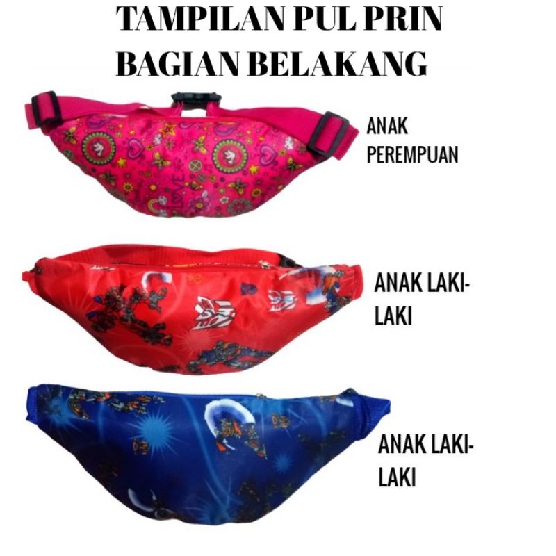 TAS BAHU ANAK KRAKTER / TAS WAISTBAG ANAK HARGA GROSIR