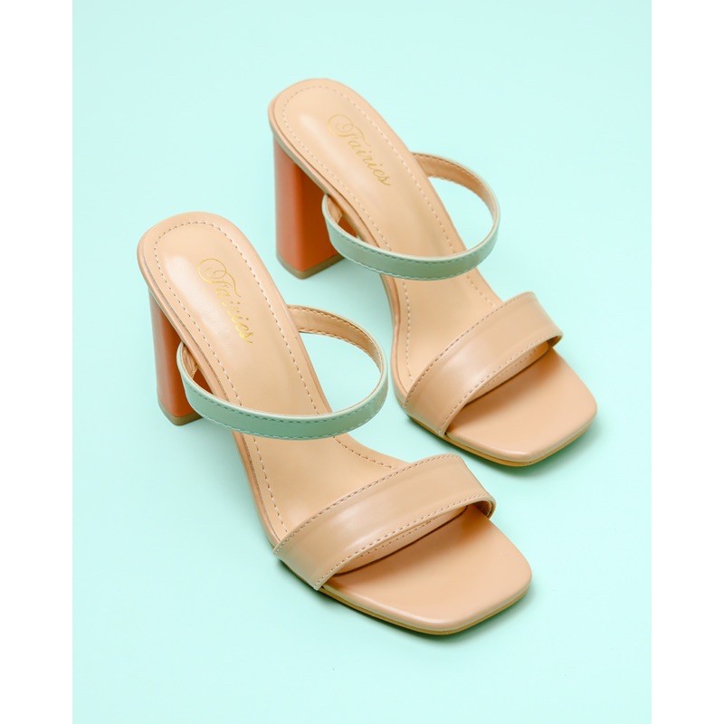 [7.7 Boombastis Sale⚡] - SANDAL WANITA MYCENA FS02 BLOCK HEEL SANDALS