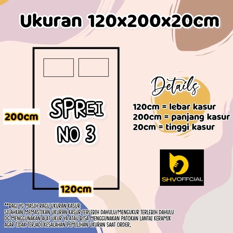 sprei karakter terbaru 180x200 160x200 (GRATIS Sarban &amp; Sargul) / seprei aesthetic homemade /sprei motif