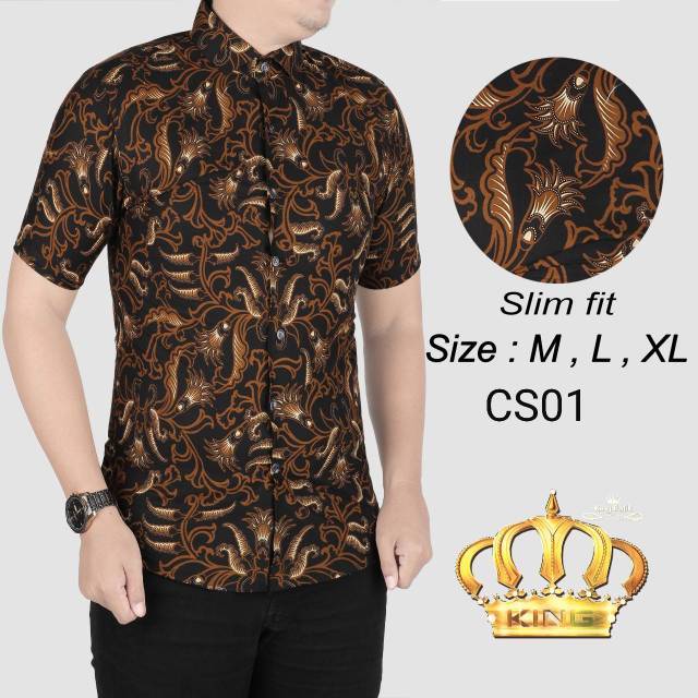  BAJU  BATIK PRIA  MODERN KEMEJA  BATIK PRIA  SLIMFIT CBS551 