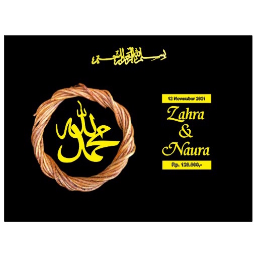 Paket Dekorasi mahar Allah Muhammad Akrilik Variasi Allah Muhammad