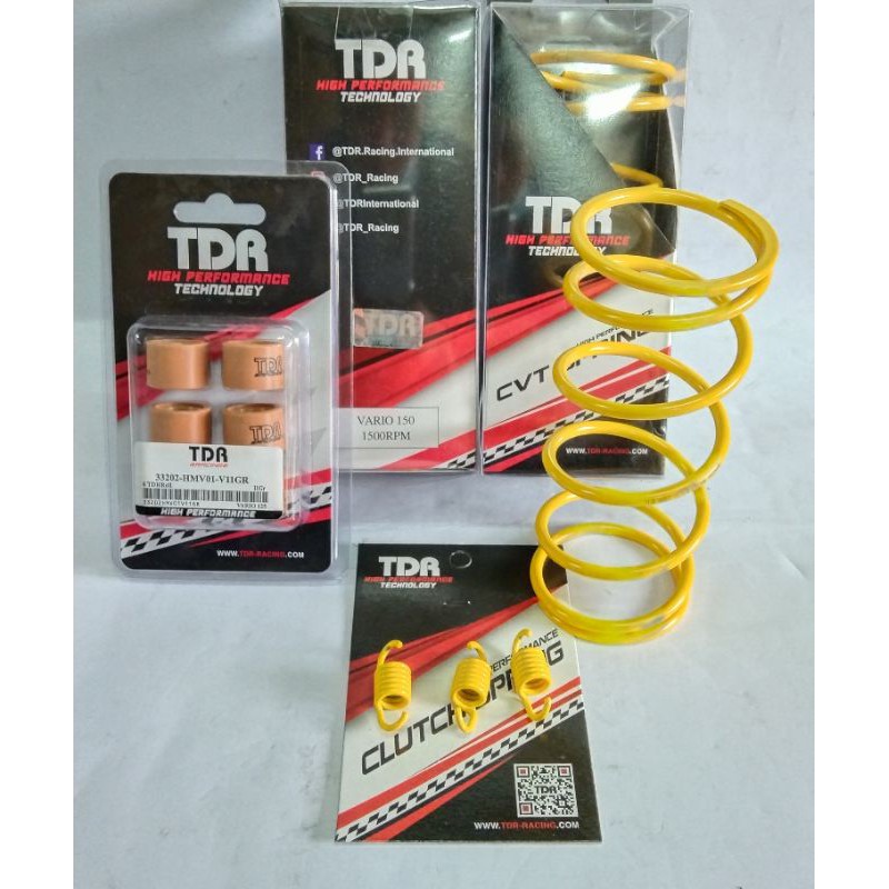 PAKETAN  ROLLER + PERCVT TDR + PERKAMPAS GANDA TDR 1500RPM VARIO 150 VARIO 125/150NEW PCX 150 NEW