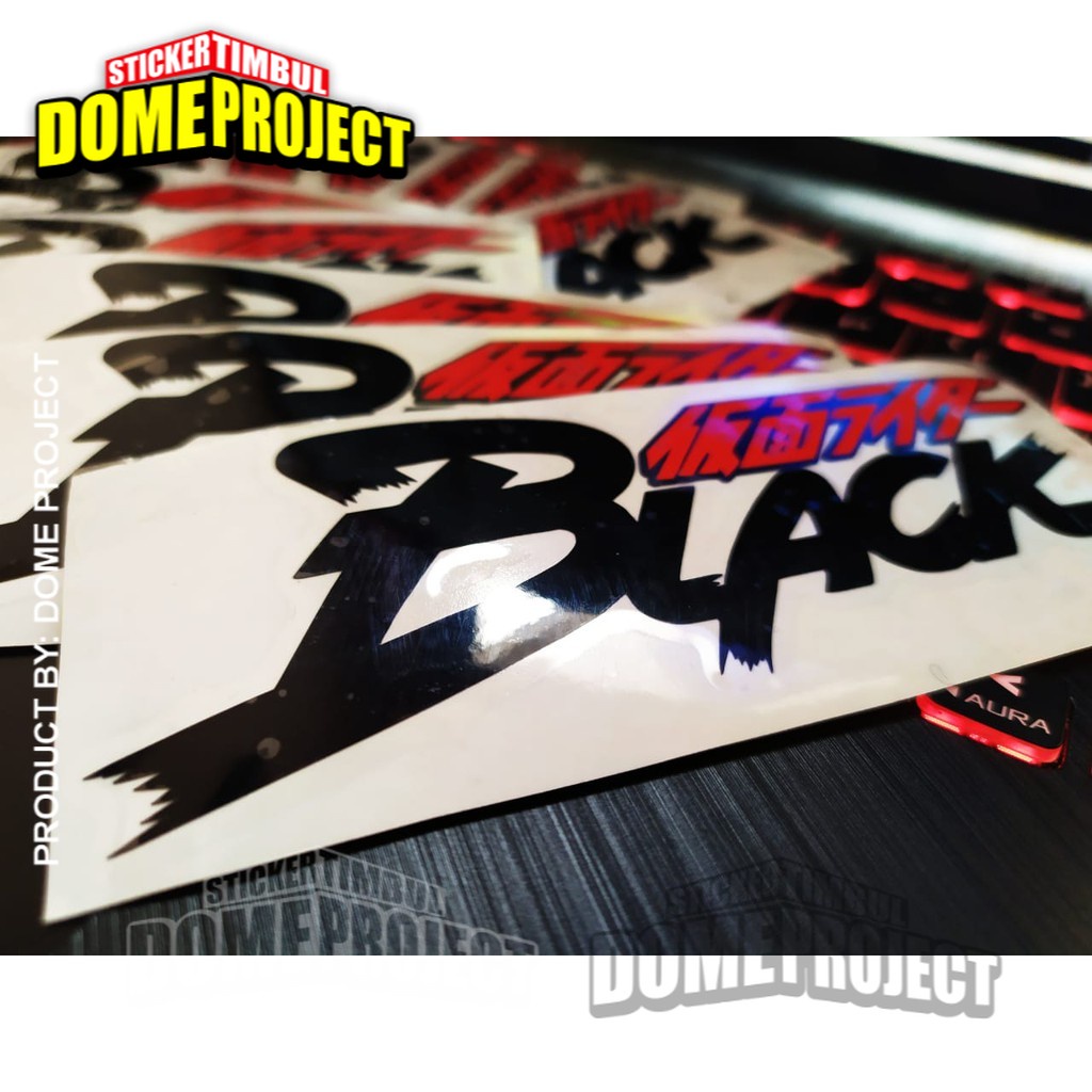 STIKER MOTOR KAMEN RIDER BLACK STIKER CUTTING STIKER IMPORT MURAH AKSESORIS SEPEDA MOTOR