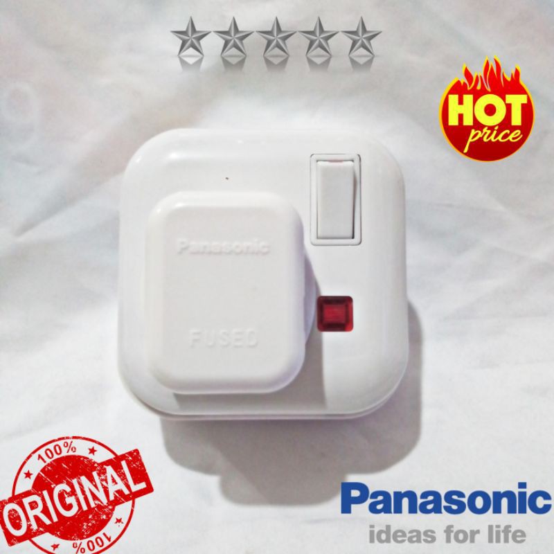 STOP KONTAK AC PANASONIC WBJ1214w-3k 1 SET STEKER OUTBOW DUS wbj1214w3k