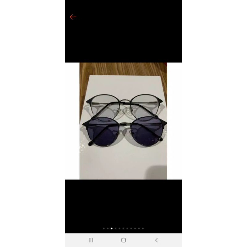 paket kacamata lensa Photocromic plano/normal free box+lap