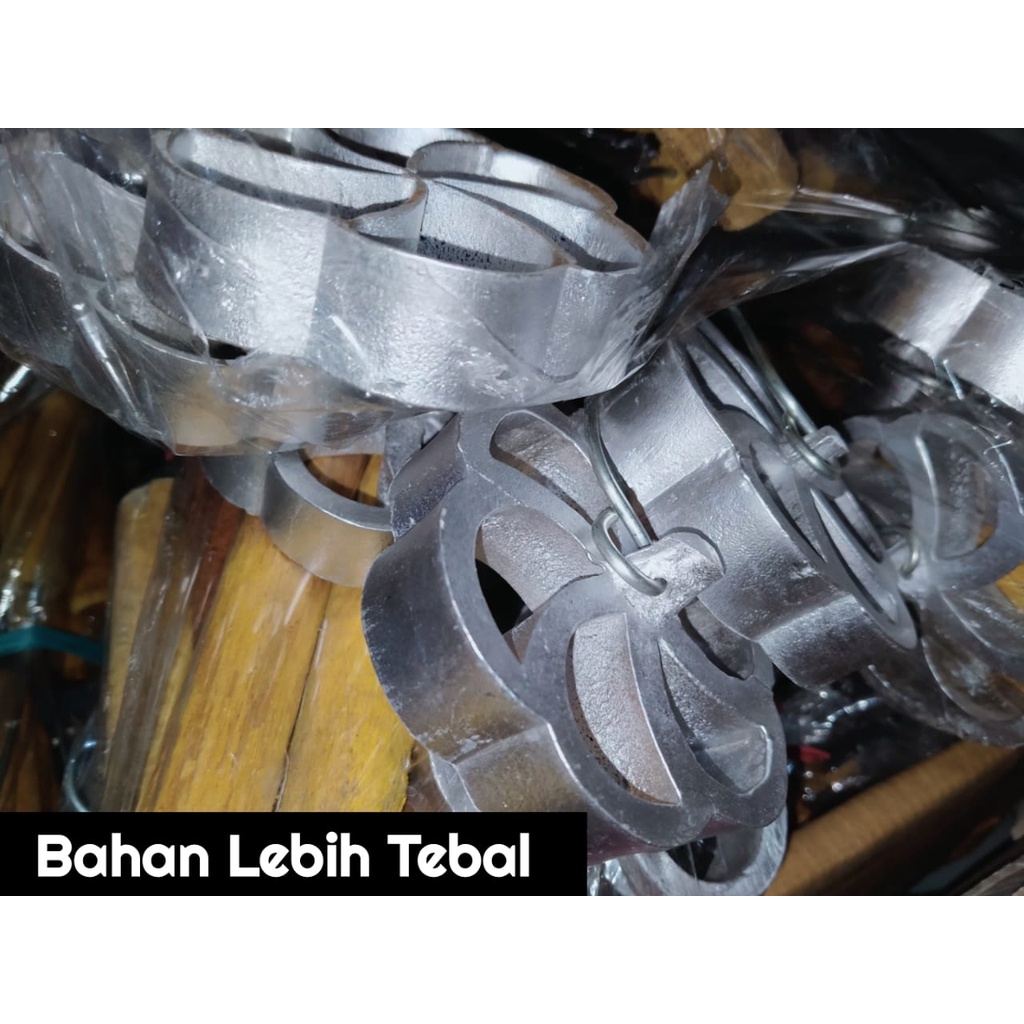 Kembang Goyang Baling-Baling Spiral Cetakan Kue Seroja Aluminium Lamtari