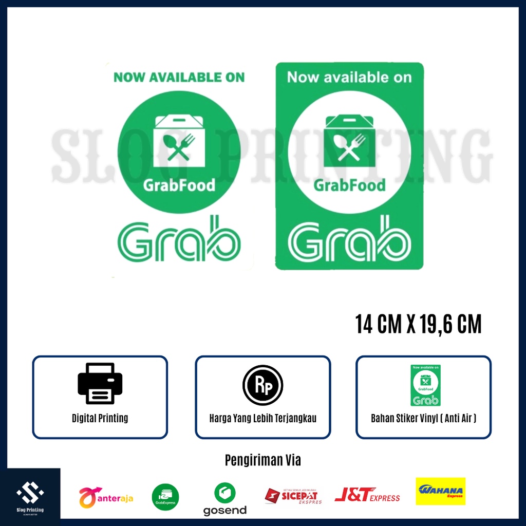 

Sticker Stiker Label GRA6 F00D Vinyl Tahan Air 14 x 19,6 cm ( 2 pcs )