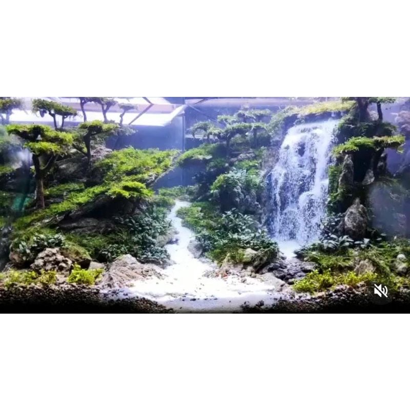 hardscape aquascape waterfall pesanan