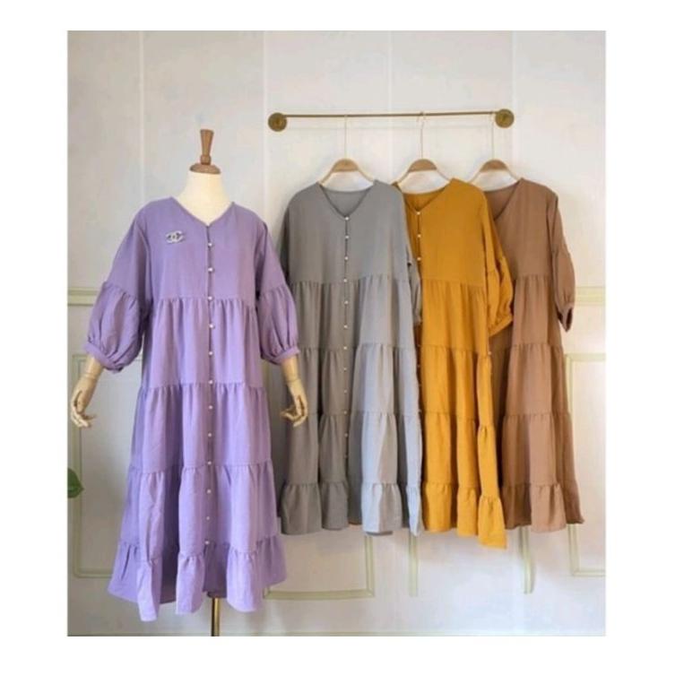 BKN.20Au22ᴮ ‣ MIDI DRESS MUTIARA CRINCLE / MIDI DRESS CRINCLE AIRFLOW / MIDI DRESS JAMUR / MIDI DRES