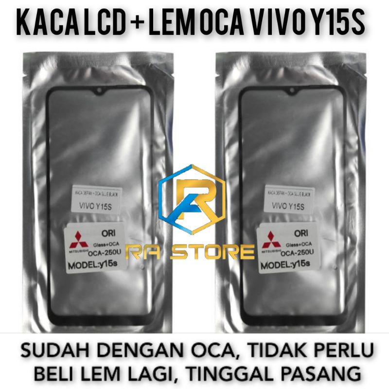 Kaca Lcd + Lem Oca Vivo Y15s, Y20, Y20i, Y20S, Y12S, V2026, Kaca Depan Kaca Touchscreen Glass Lcd Ts