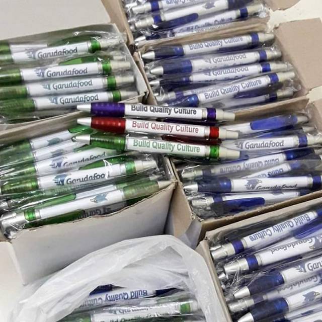 

Pulpen Pen Bolpoin Seminar Souvenir Promosi Cetak Logo Perusahaan dan Kantor Insert Paper