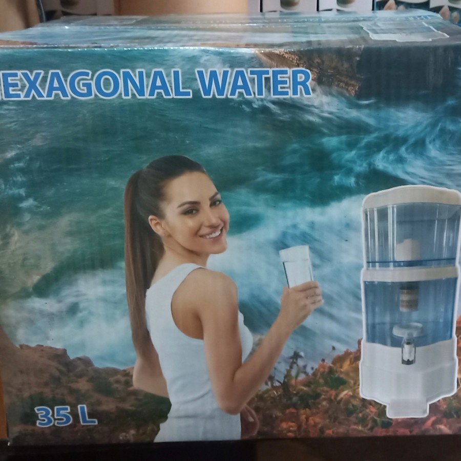 Promo hexagonal water pot kapasitas 35L siap minum berkualitas