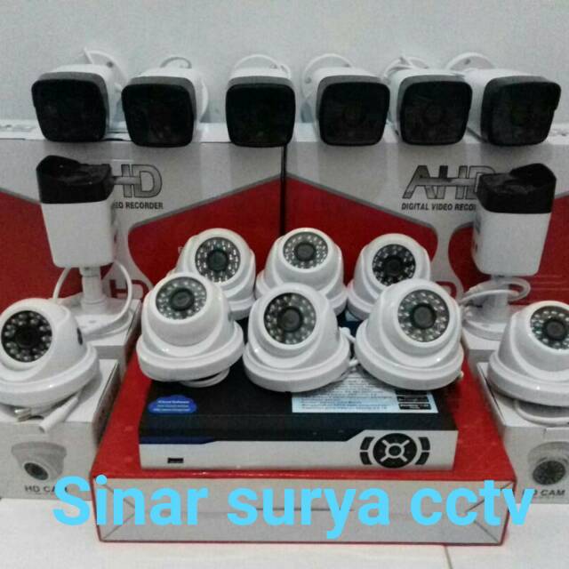 PROMO PAKET CCTV 720 3MP 16 CAMERA AHD FULL HD 720P 3 MP MEGAPIXEL BISA ONLINE DI HP ANDROID 16 CH