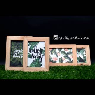 Figura Kayu Figura Foto Frame Foto Hiasan  Dinding  
