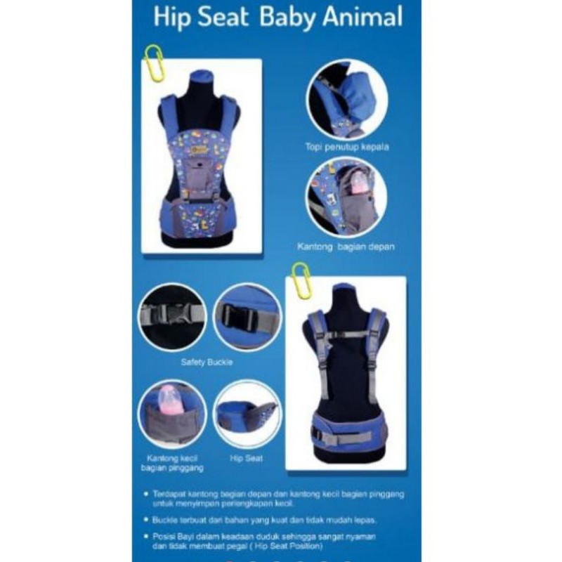 gendongan Hipseat Baby animal/gendungan depan duduk