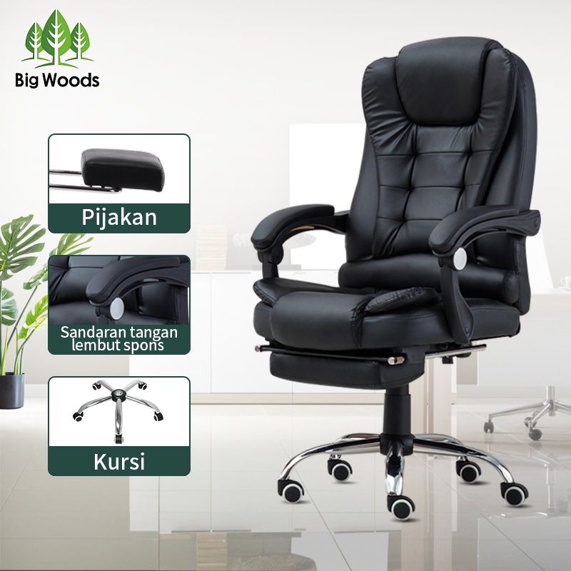 Kursi Kantor /Kursi Direktur/ Kursi Gaming / kursi kerja / kursi staff/ kursi manager / Kursi Santai-hitam baja