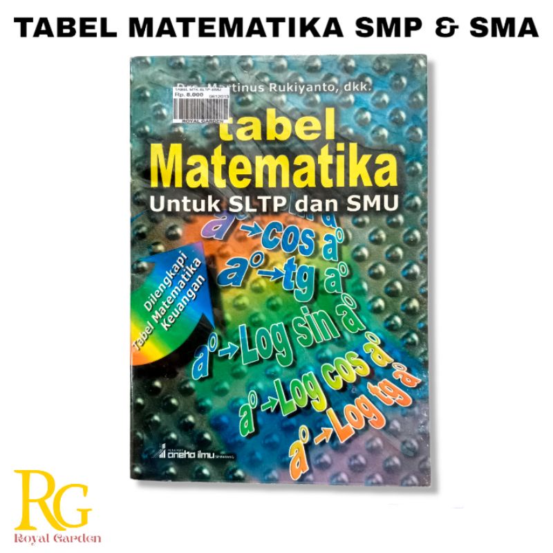 TABEL MATEMATIKA SMP & SMU