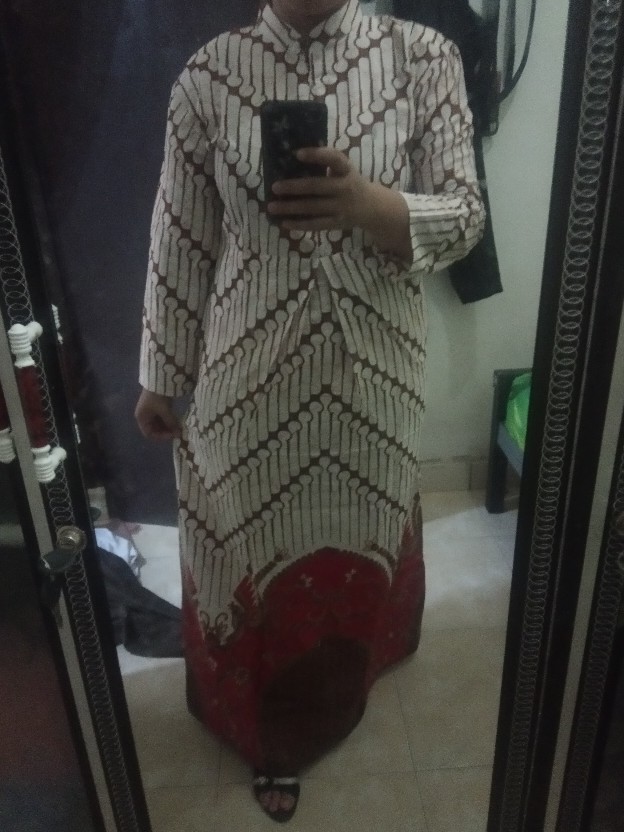 Batik Couple Keluarga Sania Ruffle Ori Ndoro Jowi Dnt Motif Songket Putih Terkomplit Termurah