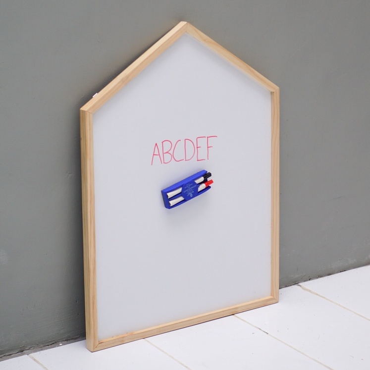 

White Magnetic Board - Papan tulis 2 Sisi - Schoolhouse - Frame Kayu