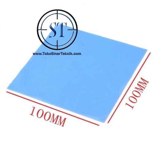 Thermal Conductive Silicone Pad Heatsink Cooling 100x100 0.5mm For CPU Laptop Processor Silikon Biru Konduktif Heat