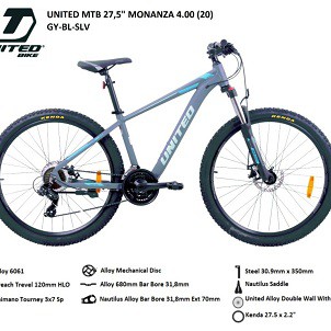 SEPEDA MTB UNITED MONANZA 4.00 27,5 INCH