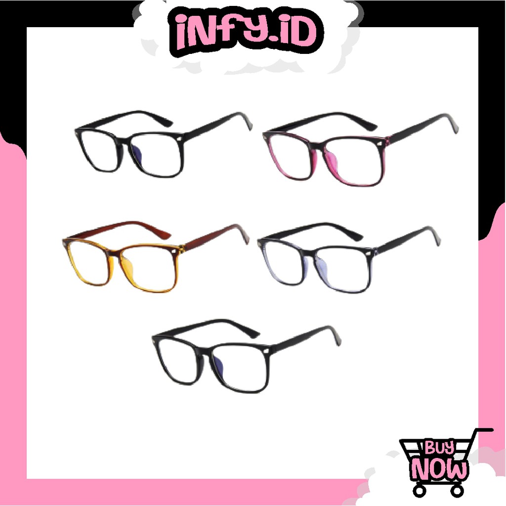 INFY Kacamata Anti UV Radiasi /Kacamata Lensa Frame/Kacamata Fashion/New Sunglasses Wanita Pria R102