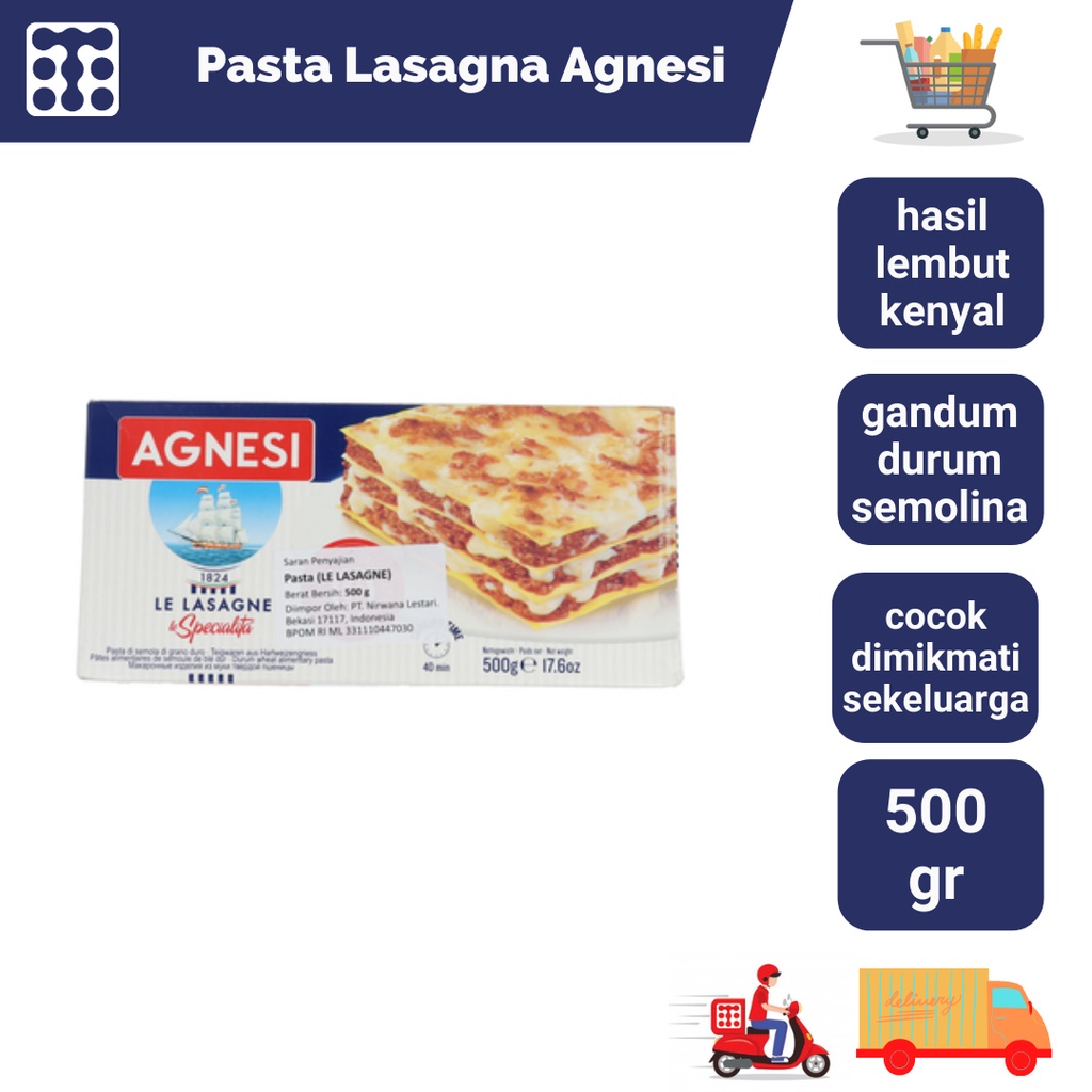 

Pasta Lasagna Agnesi 500 Gram / Lasagna