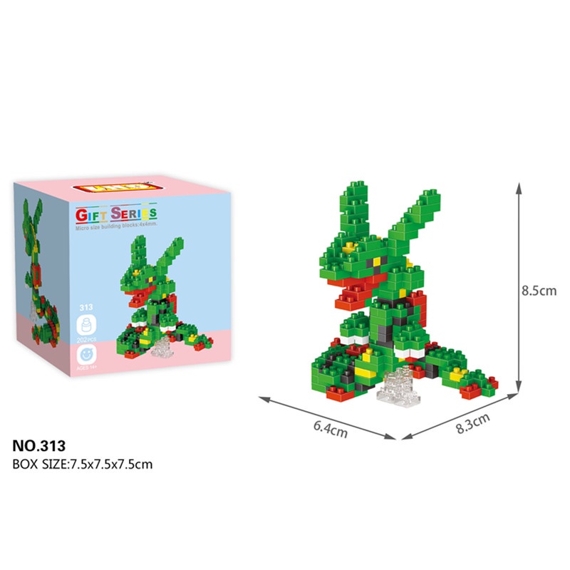 Mainan Balok Bangunan Mini Model Pokemon Grookey Scorbunny Yamper Untuk Edukasi Anak