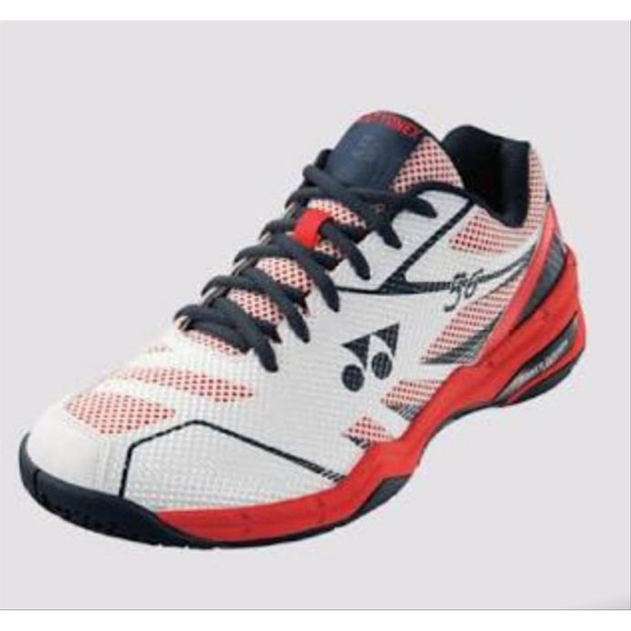 Sepatu Badminton Yonex SHB 56 EX WHITE RED Original - Putih 43