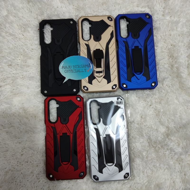 [MB] Case phantom Series Stand Iron Realme 6 Transformer Hardcase case Robot standing Realme 6