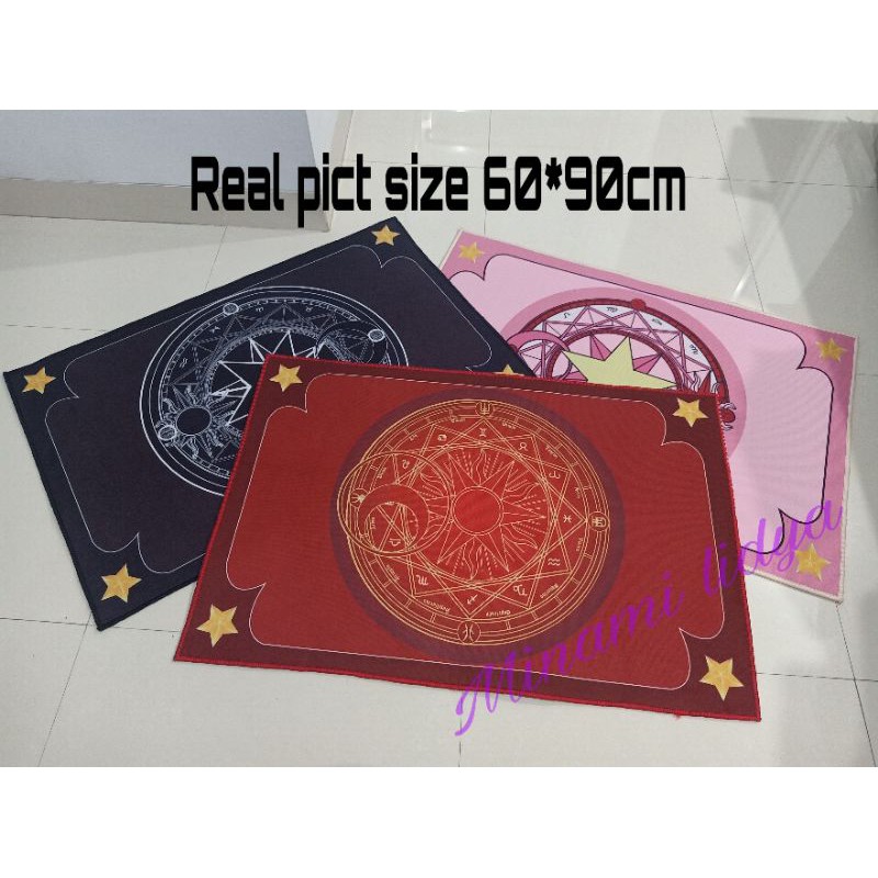 card captor sakura cardcaptor karpet keset persegi