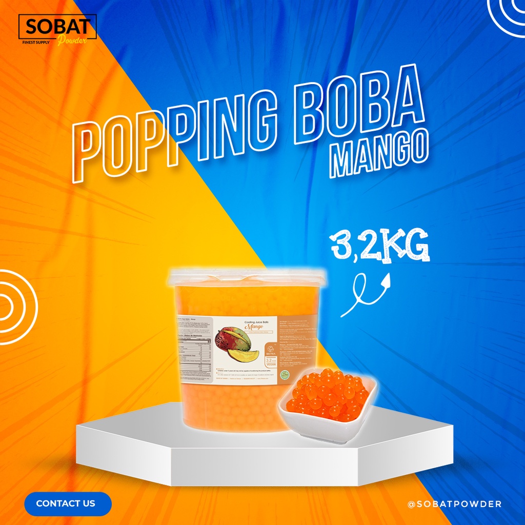 

Popping Boba Rasa Mangga / Coating Juice impor Taiwan 3.2kg
