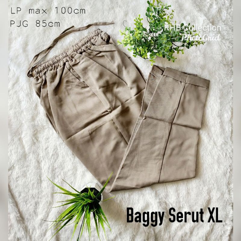 KHB Size XL Baggy Pant Kolor  Celana  Kerja Kantor Shopee 