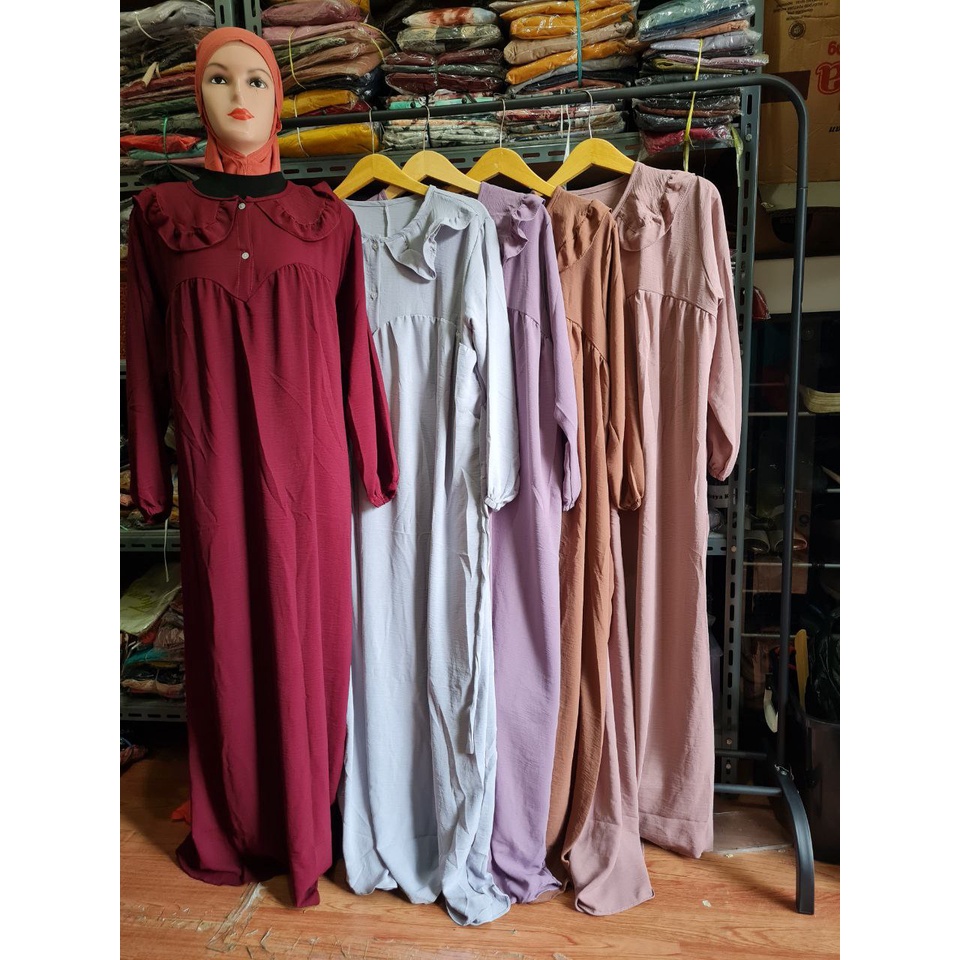 GAMIS CRINKLE KERAH KOREA PREMIUM