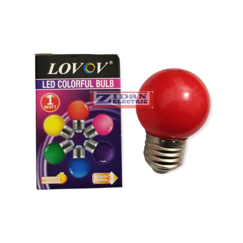 Lampu Led Warna 1 Watt / Lampu Tidur Led 1w Warna Lovov