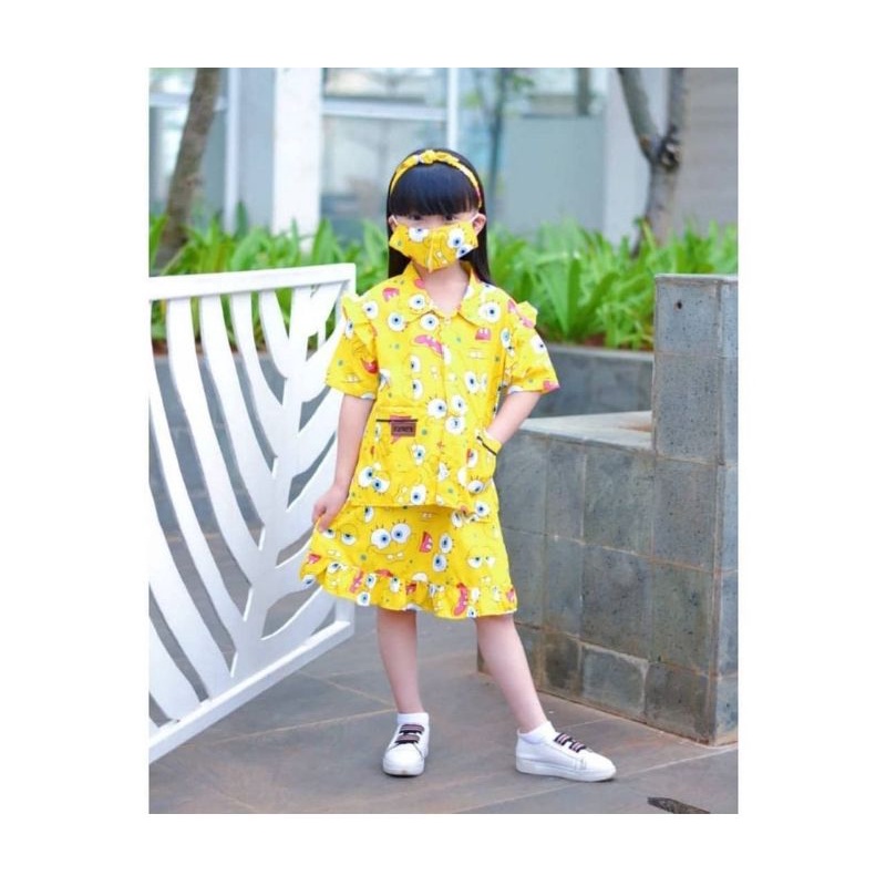 Setelan Rok Anak Perempuan BISA PILIH MOTIF ||Set Rok || Set Rok Kigo