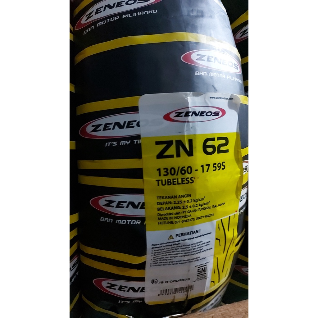 Ban Zeneos ZN62 130/60-17 Tubeless