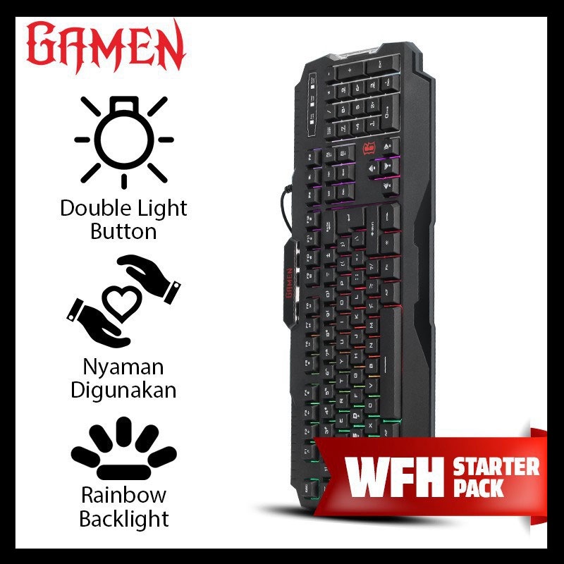 Keyboard Gaming Gamen GK100 Rainbow Backlight