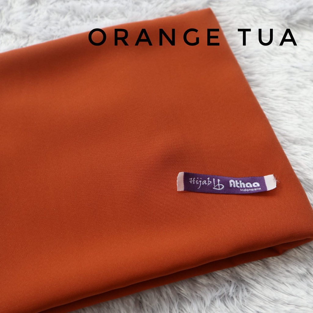 Kain Wolfis/ Woolpeach/ Wolvis Grade A Harga Setengah Meter-Kain Orange Tua