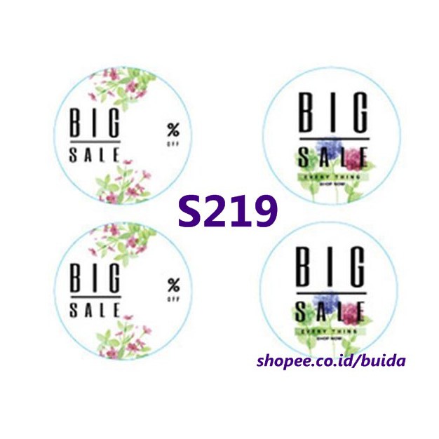 

Stiker Sticker Label BIG SALE % OFF Shop Now Floral Segel Kemasan Hiasan Packaging Seal Sealer S219