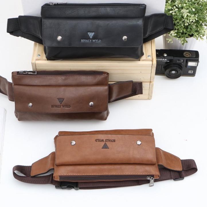 Termurah (jrr-1272) TAS SLINGBAG  PRIA IMPORT /BAHAN KULIT / BIVALY WYLD A131-3