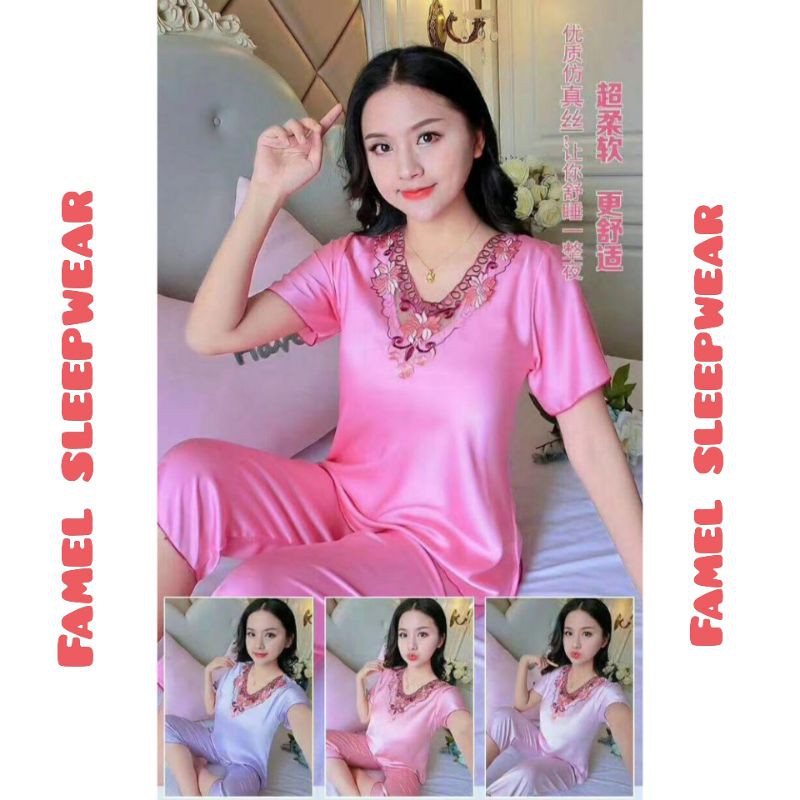 BAJU TIDUR WANITA SATIN SILK BAJU TIDUR WANITA