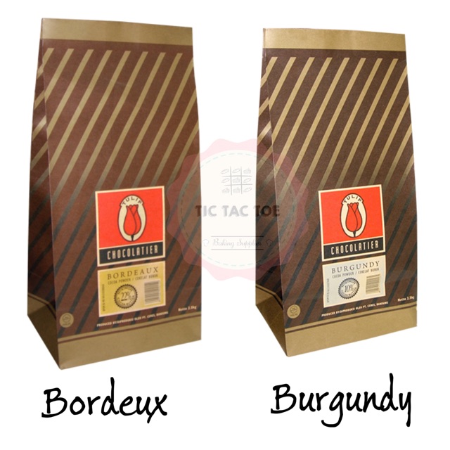 Coklat Bubuk Tulip Burgundy Bordeux Repack