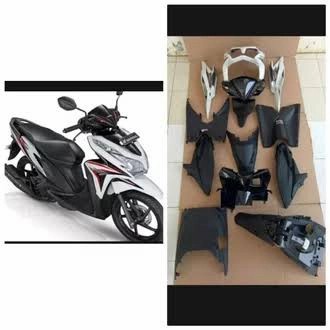 COVER BODY VARIO TECHNO 125 OLD PUTIH FULL BODY HALUS kasar